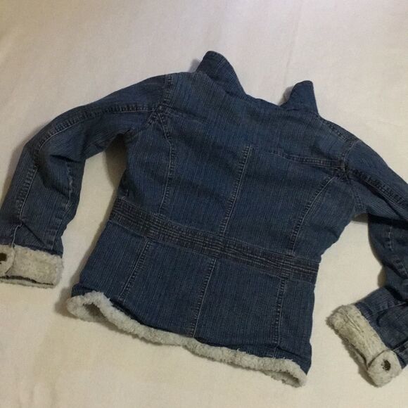 Vintage Sherpa Lined Fitted Jean Jacket S - Picture 8 of 14